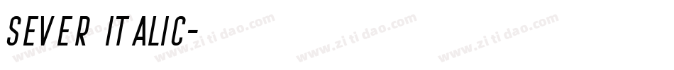 Sever Italic字体转换